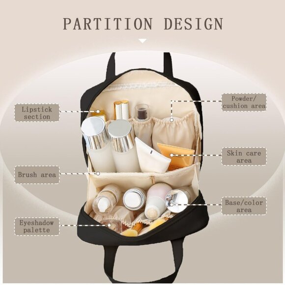 Waterproof Makeup Cosmetic‎ Bag Women Black - Picture 2 of 7